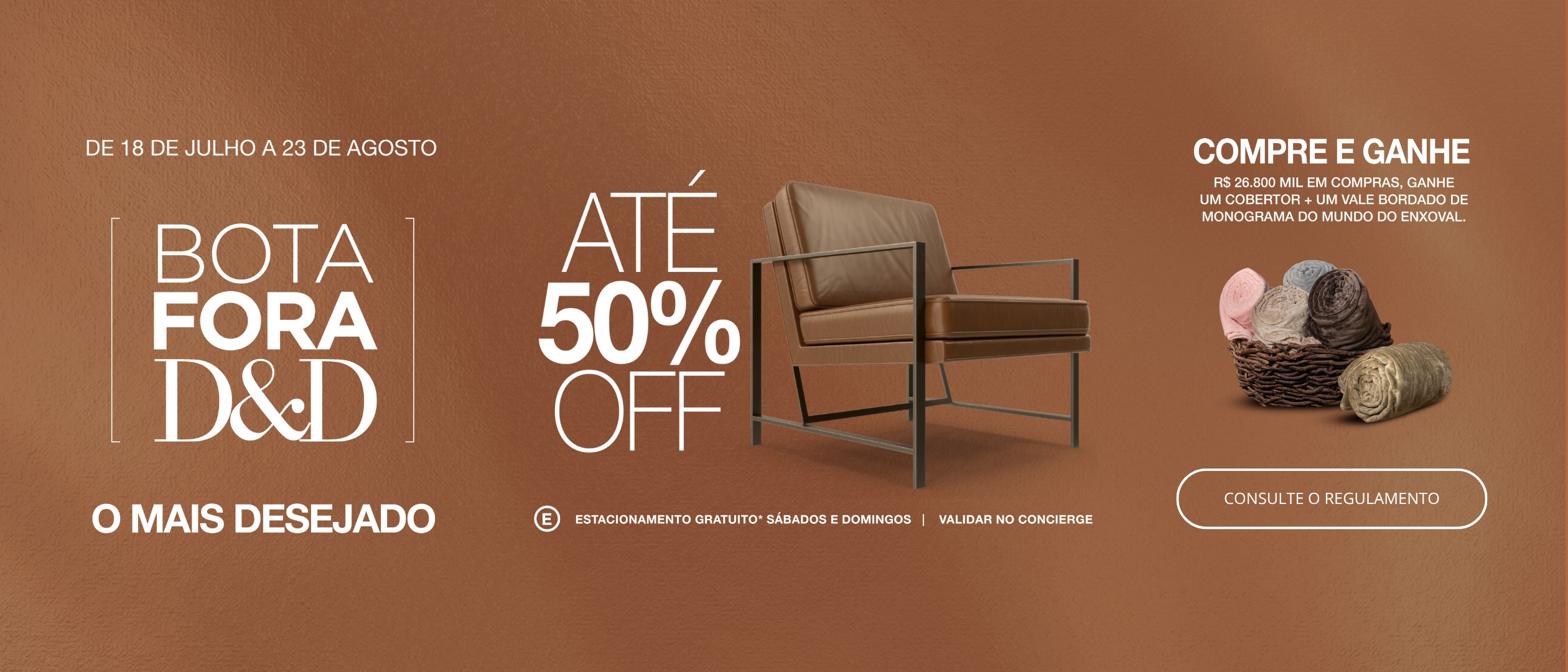 Bota Fora D&D — até 50% OFF. De 18 de julho a 23 de agosto.
