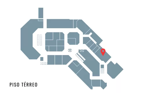 Localização da loja Clami no mapa do D&D Shopping