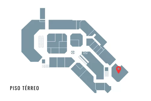 Localização da loja DPOT no mapa do D&D Shopping