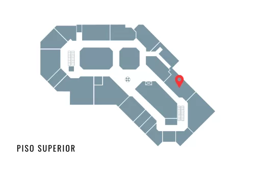 Localização da loja Saccaro no mapa do D&D Shopping