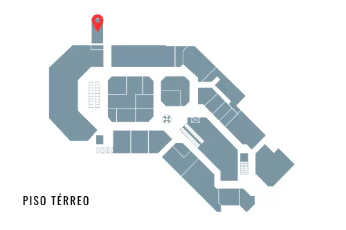 Localização da loja Segatto no mapa do D&D Shopping